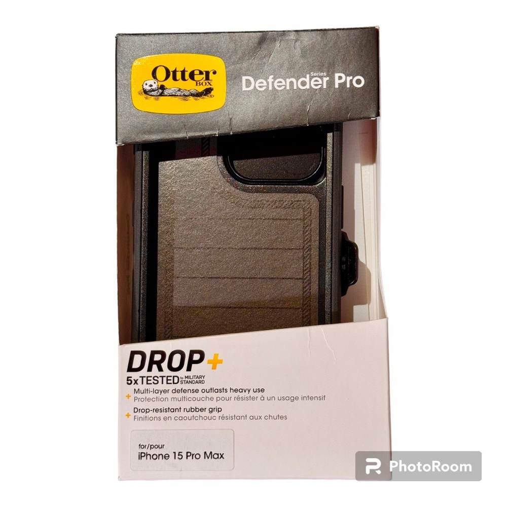 Otter Box Defender Pro for iPhone 15 Pro Max in black- fits only the 15 …
